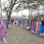 Stick-wielding devotees at Ijtema ground have taken position in an apparent attempt to prevent the rival group - Photo newsnextbd.com