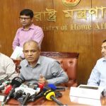 Home Affairs Adviser Jahangir Alam Chowdhury briefs newsmen at his Bangladesh Secretariat office on election law enforcement plan - PID photo